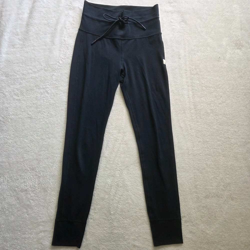 VUORI Drawstring Waist Daily Leggings VW323 Soft Pants Black womens sz XS 24"